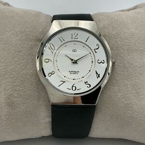 GG Slim Quartz Watch Japan Movement Silver Tone Minimalist Watch Working